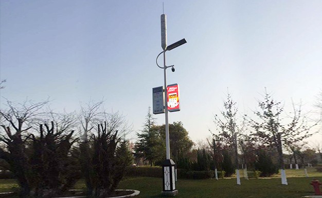 户外P5 灯杆显示屏 集群控制LED显示屏